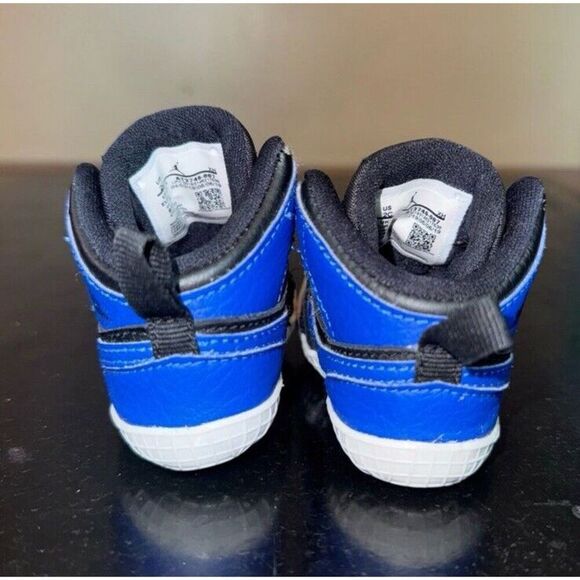 Nike Air Jordan 1 Crib Royal Blue Black AT3745-007 Td Toddler Size 2C - Picture 4 of 5